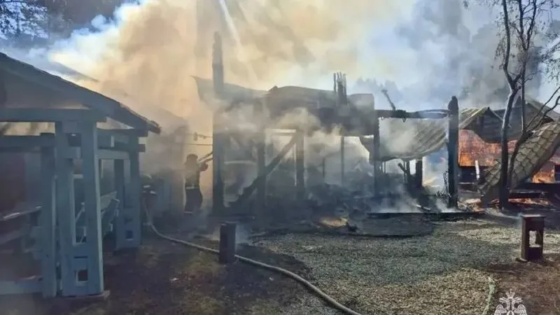 В&nbsp;Барнауле при&nbsp;пожаре в&nbsp;частном доме погиб мужчина