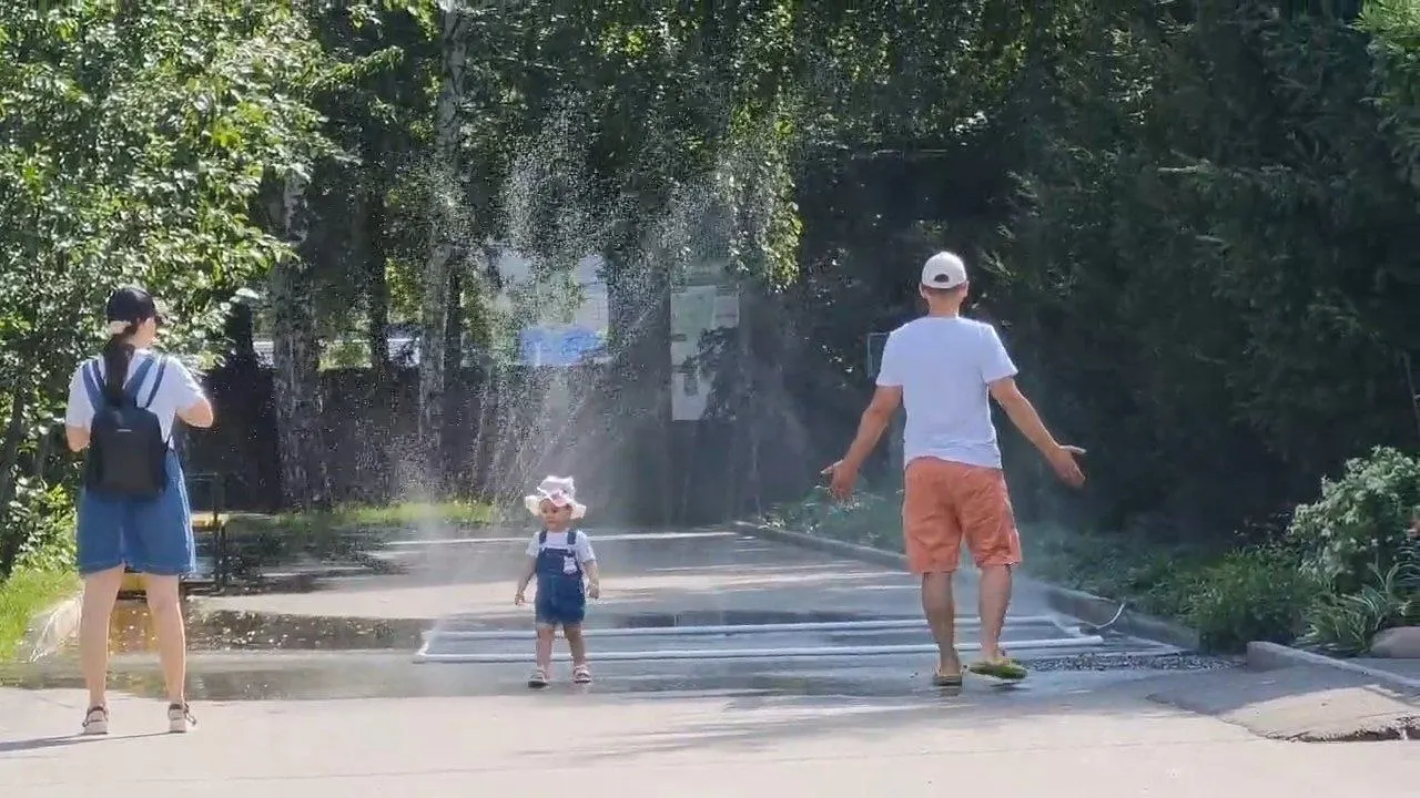 В зоопарульском зоопарке появились водные арки: посетители могут пройти под струями воды, чтобы охладиться, а администрация уверяет, что система соответствует требованиям гигиены и безопасности.