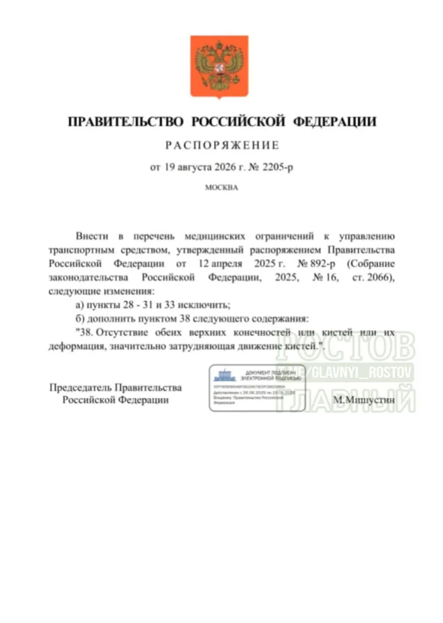 Минздрав разъяснил обновления в списке противопоказаний к управлению транспортом для людей с инвалидностью и ограничения, касающиеся отсутствия обеих конечностей и деформаций кистей.