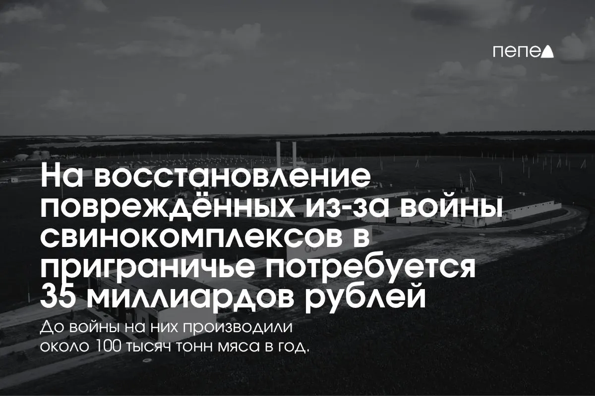 Затраты на восстановление и безопасность аграрного сектора приграничных регионов оцениваются в 35 млрд рублей.